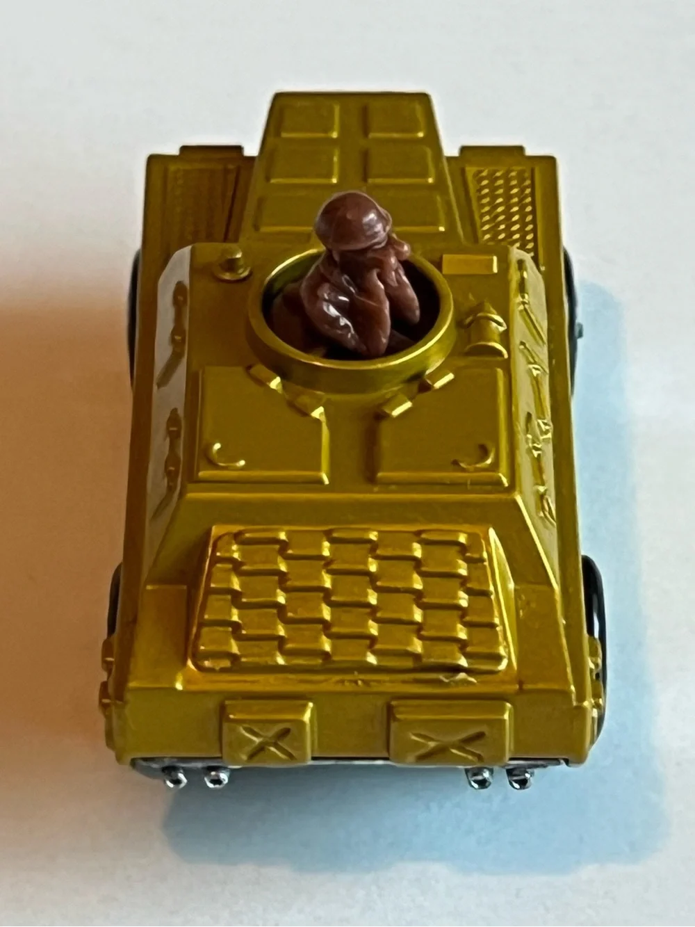 Vintage Matchbox Rolamatics 1973 No. 28 Stoat Military Tank Gold Lesney England